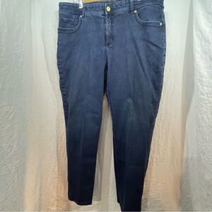 Chico’s so slimming Women’s jeans. Size 3regular. Pre-owned. Gold embellishment.